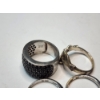 Image 5 : Four Sterling Silver Rings Assorted Gemstones and Styles - TW: 15.4g