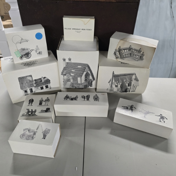 10 pc Dickens Christmas Village Pieces