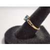 Image 2 : 10K Yellow Gold Ring with Beautiful Blue Heart Stone Size 6.5 TW: 1.3g