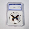 Image 1 : 2007 China Chen Baocai World Wildlife Yellow & Blue Butterfly Silver Clad IGS MS70 PR-Like