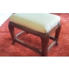 Image 2 : Mahogany Japanese Themed Uphiolstered Ottoman Measures 14" x 20"  Perfec Condition