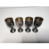 Image 2 : Lot of 4 Sterling Silver Mini Goblets Cups TOTAL Weight: 135.0g