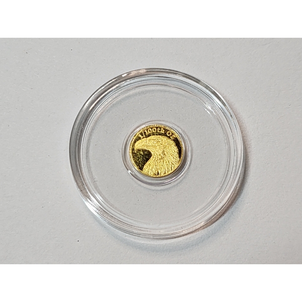 American Bald Eagle 1/100th oz .9999 Fine Gold Round