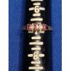 Image 6 : 10K Gold Ring With Rubies & Diamonds - Size 7 - Weight: 1.7g