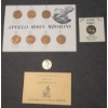 Image 1 : Small 1964 Nixon Cent, Gettysburg & Apollo Moon Missions Stamped Commemorative Lincoln Cents 