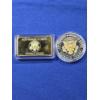 Image 4 : Limited Edition! 2021-2025 Donald Trump Gold Plated Bar & 2020 Gold Plated Challenge Coin
