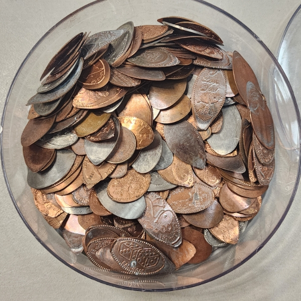 Larger Container of Assorted Pressed Pennies