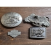 Image 1 : (4) Harley Davidson Belt Buckles - Eagle Buckle is Pewter
