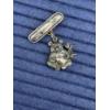 Image 2 : Sterling Silver Panda Holding Bamboo Brooch - Adorable! - 8.5 Grams 