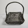 Image 3 : Vintage Silver Plated Wire Woven Basket, Sugar Bowl Creamer, and Coasters Lot - 4.6lbs