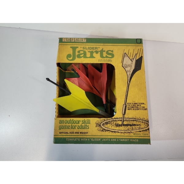 Vintage Regent "Slider" Jarts Lawn Darts in Original Box **Sold As Collectible Item - Not For Use**