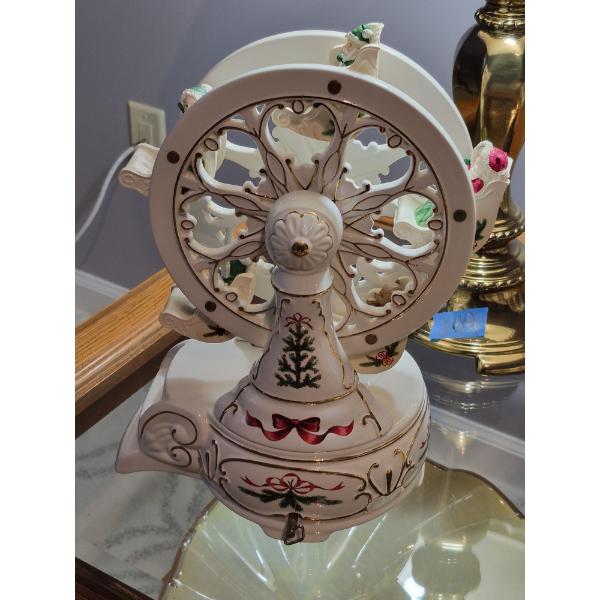 PICKUP IN NORTHFIELD - Porcelain Working Collectible Ferris Wheel Music Box 12" Tall Excellent 
