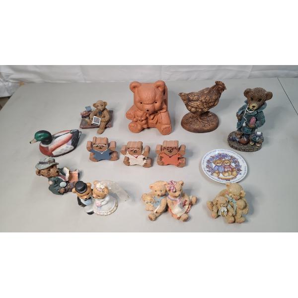 Assorted Bear & Duck Figurines