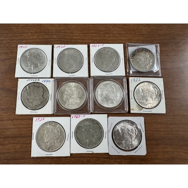 11 - United States Silver Dollars - Get All 11 For One Bid - Beautiful Coins