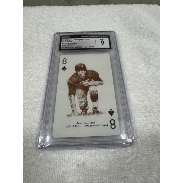 1963 Stancraft NFL Playing Cards Pete Pihos Eagles - CGC 9
