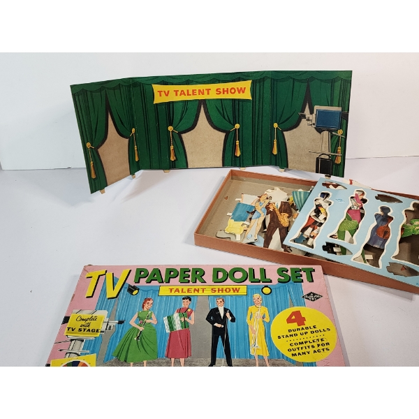 Vintage Warren Paper Products Co. TV Talent Show Paper Doll Set 