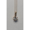 Image 4 : 14K Gold Pendant On 14K Gold Serpentine Chain - Weight: 1.4g