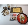 Image 1 : Assorted Collectibles / Home Items: "Cheer Up" Sign. Indians Nightlight, Meat Grinder, "Baby" Mug