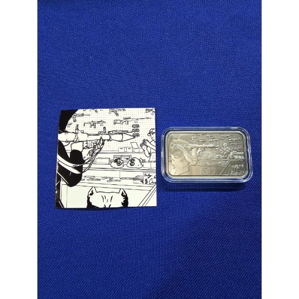 Pit Bullion 1 oz .999 Fine Silver Bar "Heists - Gun Shop"