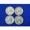 Image 1 : x4 Assorted Years U.S. 90% Silver Washington Quarters FV: $1.00