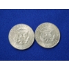 Image 2 : x2 90% Silver 1964 Kennedy Half Dollars - Face Value: $1.00