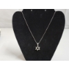 Image 1 : Sterling Silver 18in Star of David Pendant Necklace TW: 6.6g