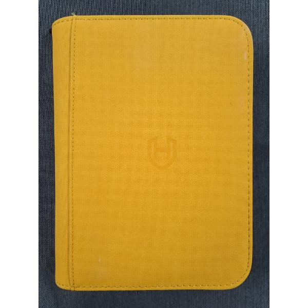 Yellow Trading Card Binder Featuring Four Card Double Sided Pages - Perfect for Nearly Any Standard 