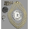 Image 1 : Lot of Jewelry incl 2 Sterling Silver Pins and a Mirror with "L" Engraved