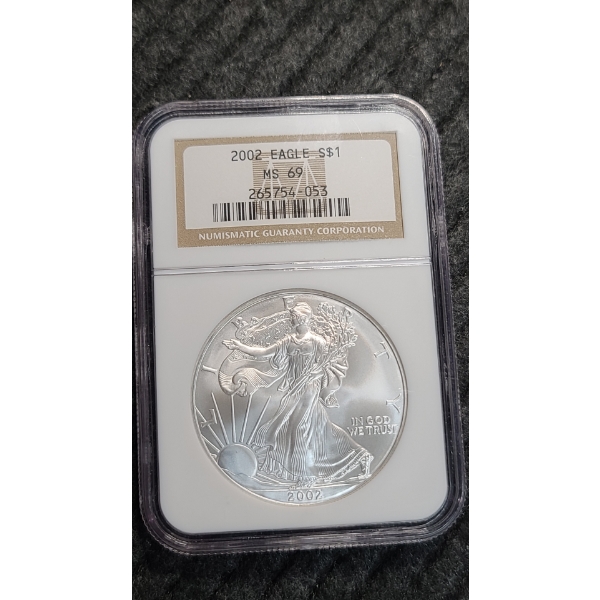 2002 NGC MS 69 Silver Eagle