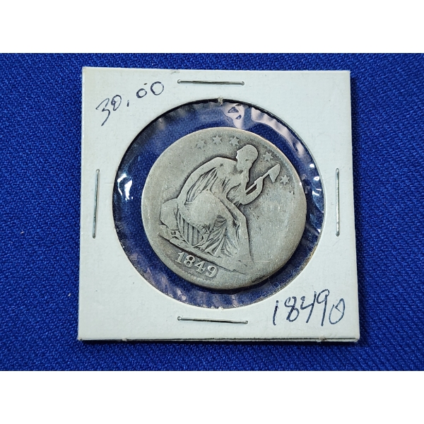 United States 1849-O Seated Liberty Half Dollar 90% Silver