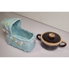Image 1 : Ceramic Cradle And Ceramic Crock