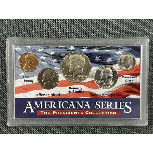 Americana Series - Presidents Collection Display- Includes 90% Silver Half, Quarter, Dime