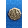 Image 5 : Gold Filled Parker Hannifin 15-year Service Award Pin With Rubies & Hands of God Gold Filled Pin