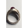 Image 5 : Vintage Victorian Style Sterling Silver & Red Stone Ring - Size 10 - Weight: 23.7g