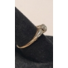 Image 4 : 14K Yellow Gold Vintage Art Deco Engagement Ring With Diamonds - Size 6.5 - Weight: 1.4g 