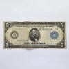 Image 1 : United States 1914 $5 Note Cleveland Federal Reserve Bank Blue Seal - Large-Size Currency 