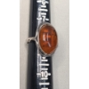 Image 6 : Sterling Silver Ring With Amber & Sterling Silver Pendant With Fire Agate - Total Weight: 13.5g