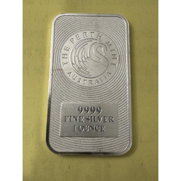 Australian Perth Mint One Troy Ounce .9999 Fine Silver Bar - Mint Condition