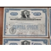 Image 2 : Lot of Four 1930's & 40's New York Central Railroad Company 100 Shares Stock Certificates 