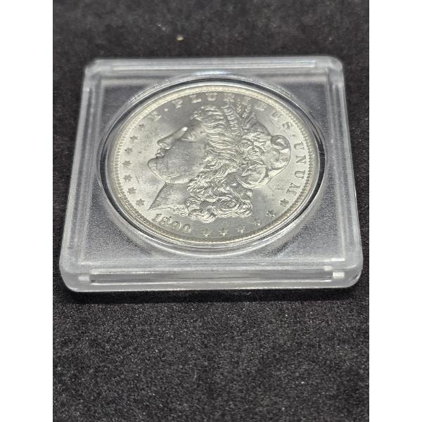 1890-P Morgan 90% Silver Dollar with Protective Case