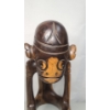 Image 3 : Vintage 10" Tall African Wood Hand Carved Sculpture 
