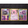 Image 1 : Three Assorted Vintage Pokemon Trading Cards Including Reverse Holo's - Gastly & Haunter!