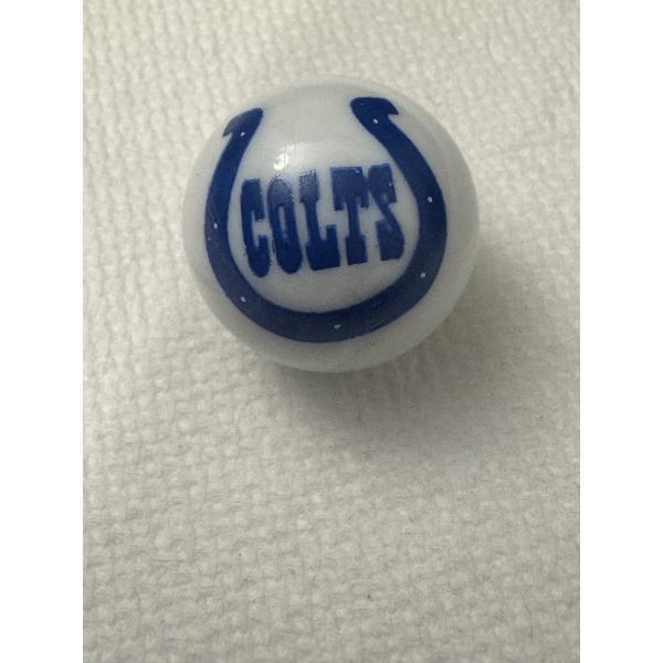 Vintage Baltimore Colts One Inch Shooter Glass Marble - Mint Condition