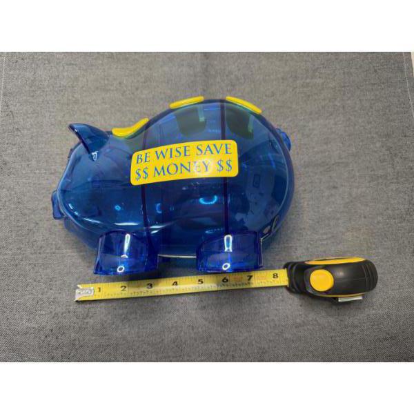 Three Section Plastic Piggy Bank - Brand New