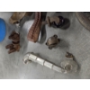 Image 6 : Vintage Collectables Including Small Wood Barrel, Plastic Paint Pail, Corn Knife, Oil Cans, Leather 