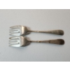 Image 4 : x2 Steiff "Rose" Pattern Sterling Silver Meat Forks TW: ~67g - See Description