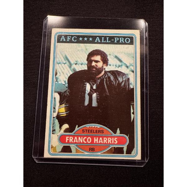 1980 Topps Franco Harris Pittsburgh Steelers AFC All Pro Football Card - Excellent Condition