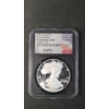 Image 1 : 2023-W NGC First Day Of Issue PF 70 ULTRA CAMEO 1 OZ Fine Silver American Eagle - Signed 