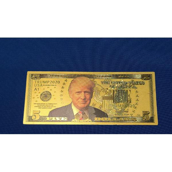 2020 Donald Trump $5 Gold Foil Commemorative Novelty Note
