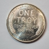 Image 2 : Lincoln Wheat Cent Design One Troy Ounce .999 Fine Silver Round